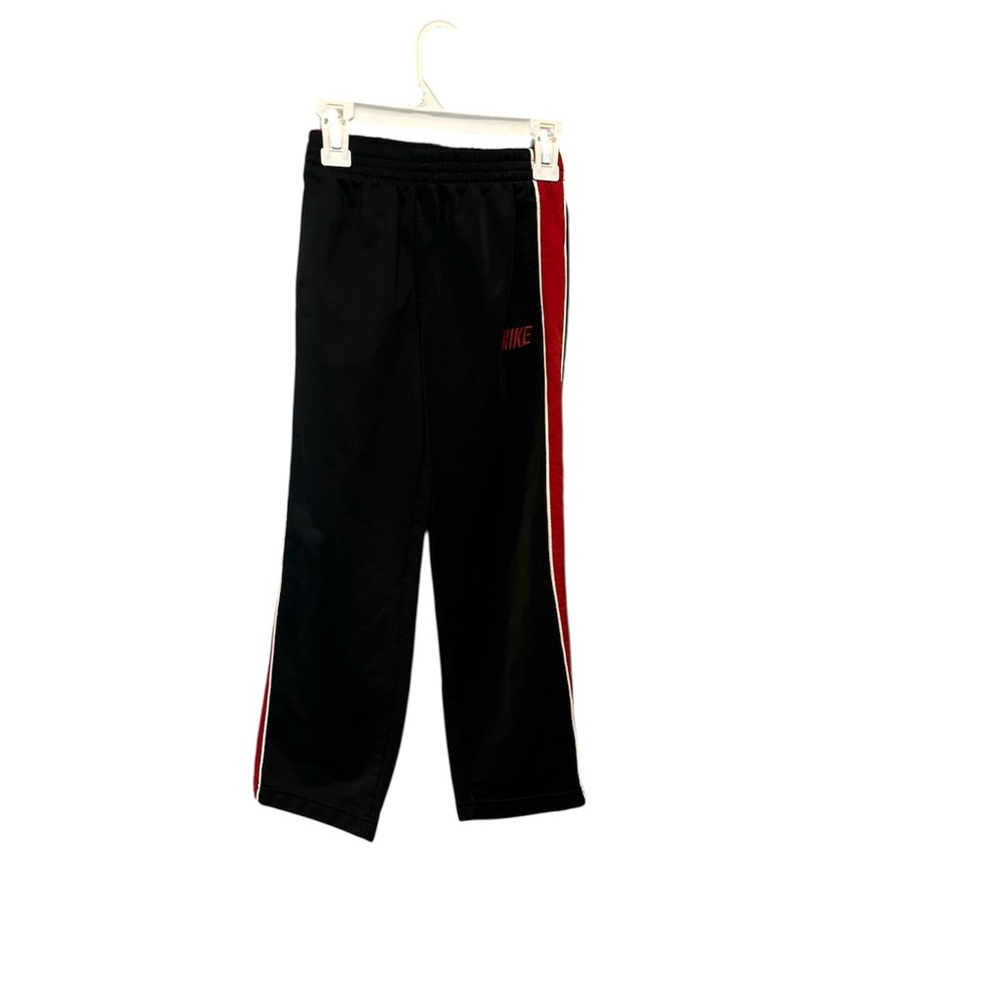 Boy’s Nike Sz 7 Jogging Pants Red Black Elastic Waist